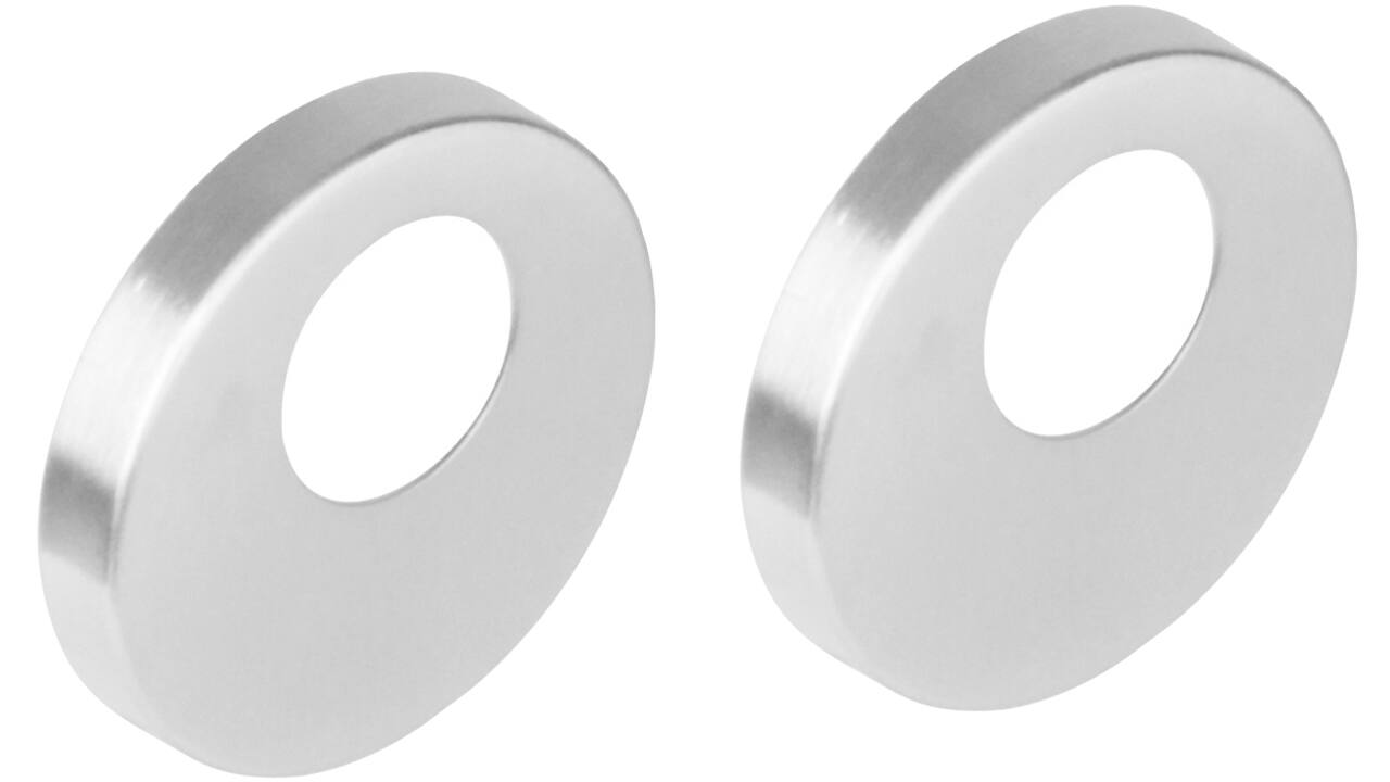 Rondcilinderrozetten verdekt ATP ø51x10mm met nokken rvs