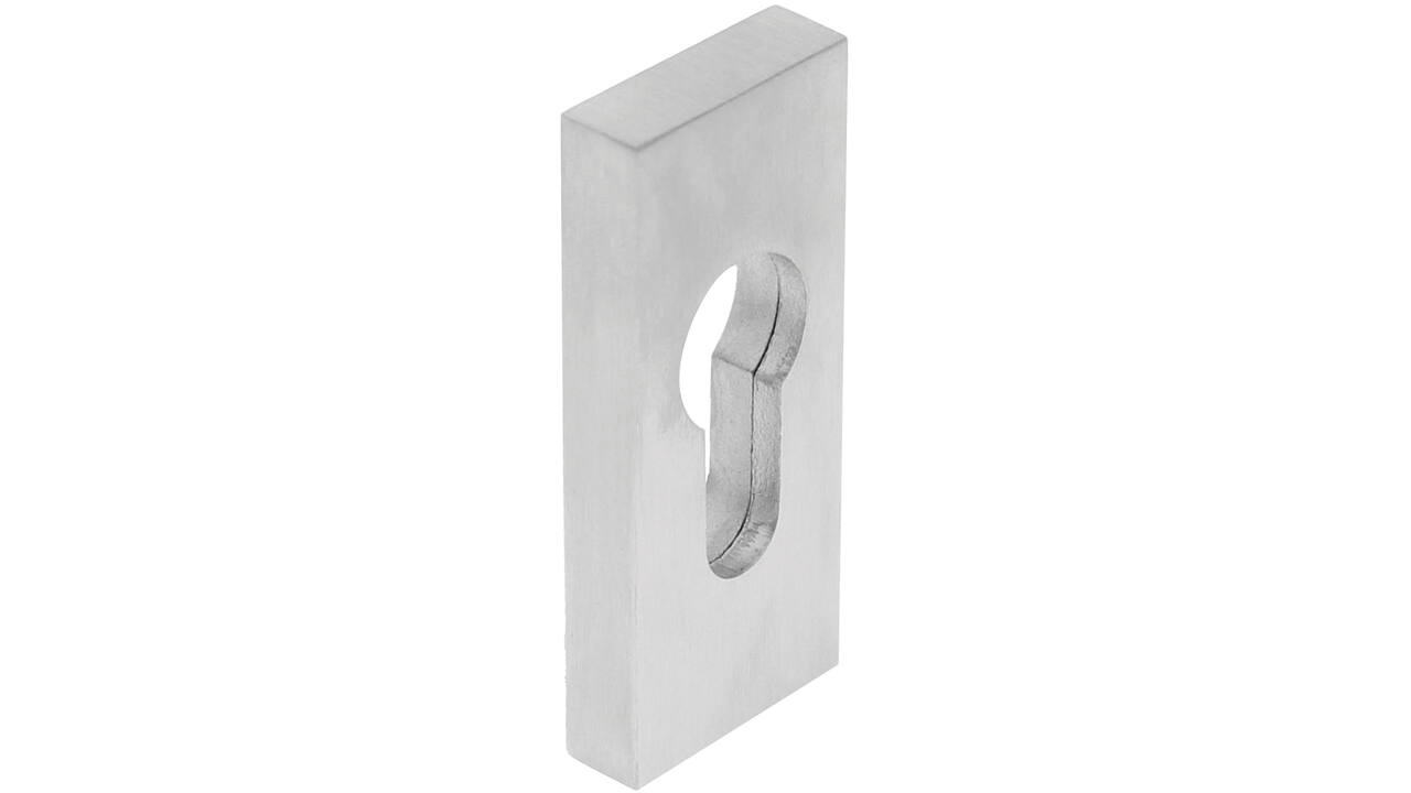 Veiligheid schuifrozet rechthoekig 69x30x9mm profielcilindergat rvs