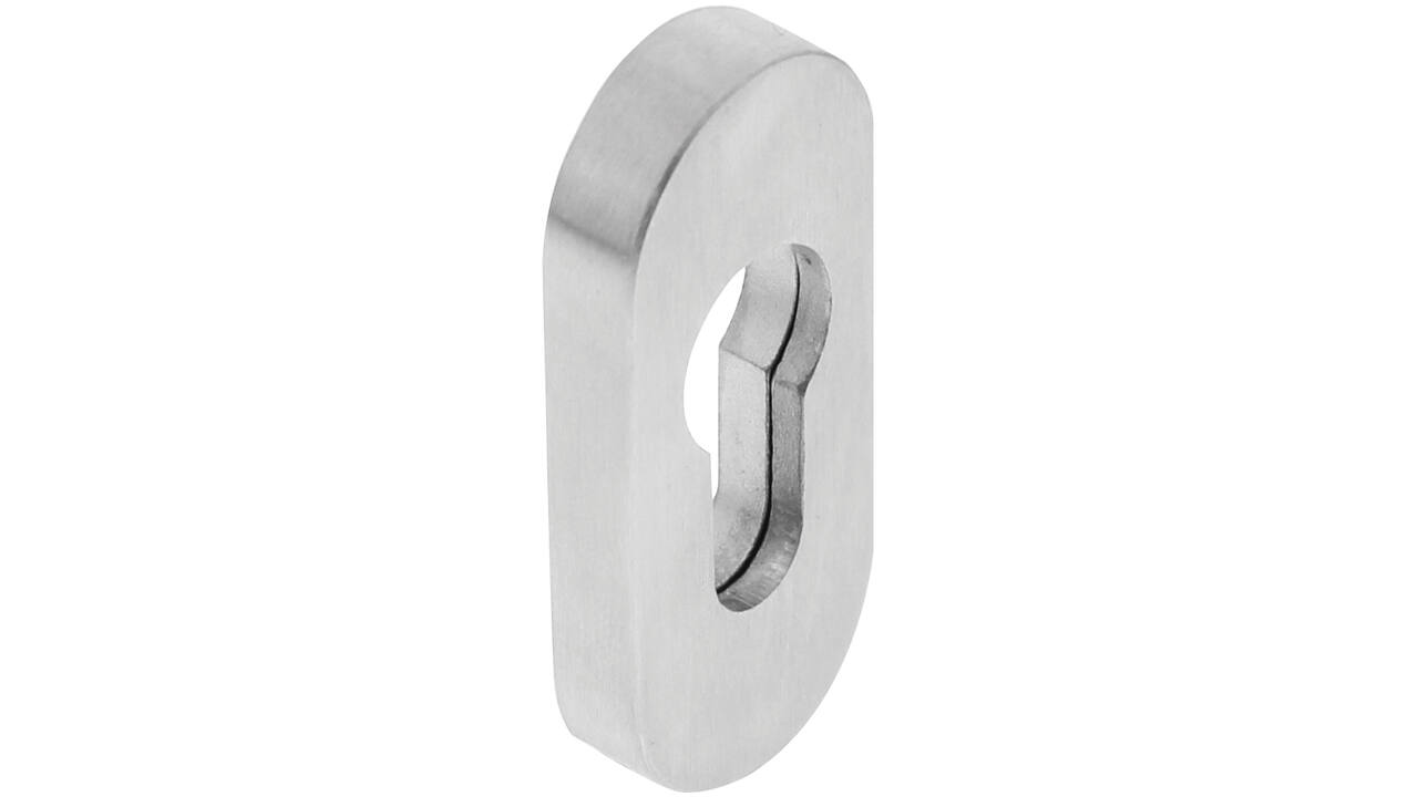 Veiligheid schuifrozet ovaal 69x30x9mm profielcilindergat rvs