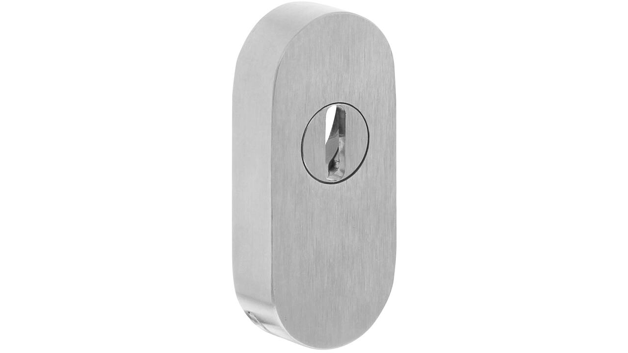 SKG2 veiligheid schuifrozet ovaal 73x33x15mm met sleufplaatje incl. blindklinkmoeren rvs