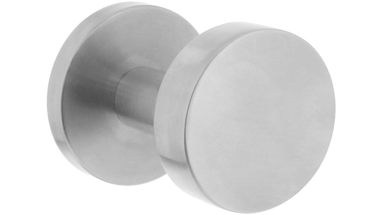 Knoprozetten verdekt ø55x8mm met nokken en vaste knop plat excentrisch met wisselstift rvs
