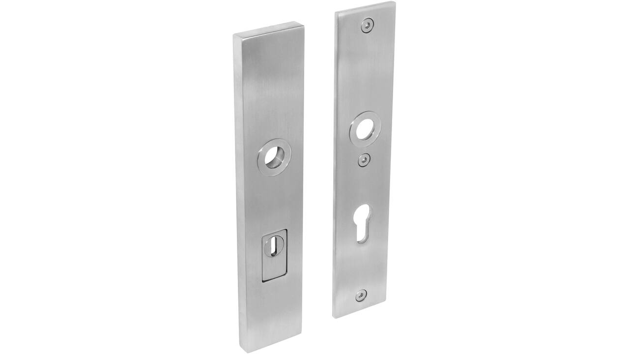 SKG3 veiligheidsschilden rechthoekig 250x50mm profielcilindergat 72mm met kerntrekbeveiliging rvs