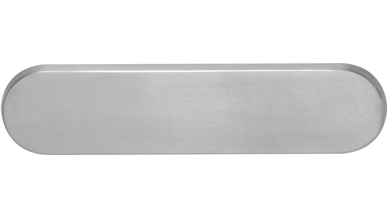 Briefplaat ovaal 340x80mm verdekt rvs