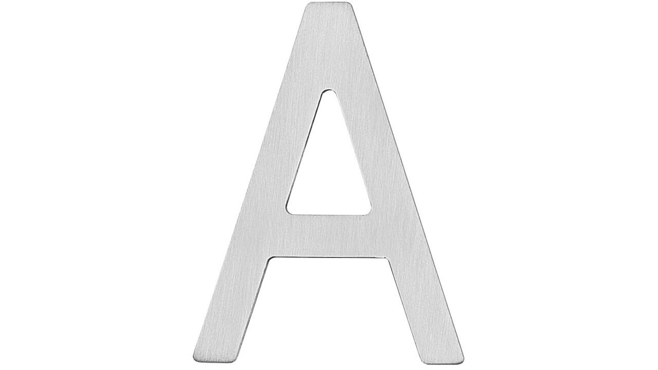 Huisletter A 100mm rvs