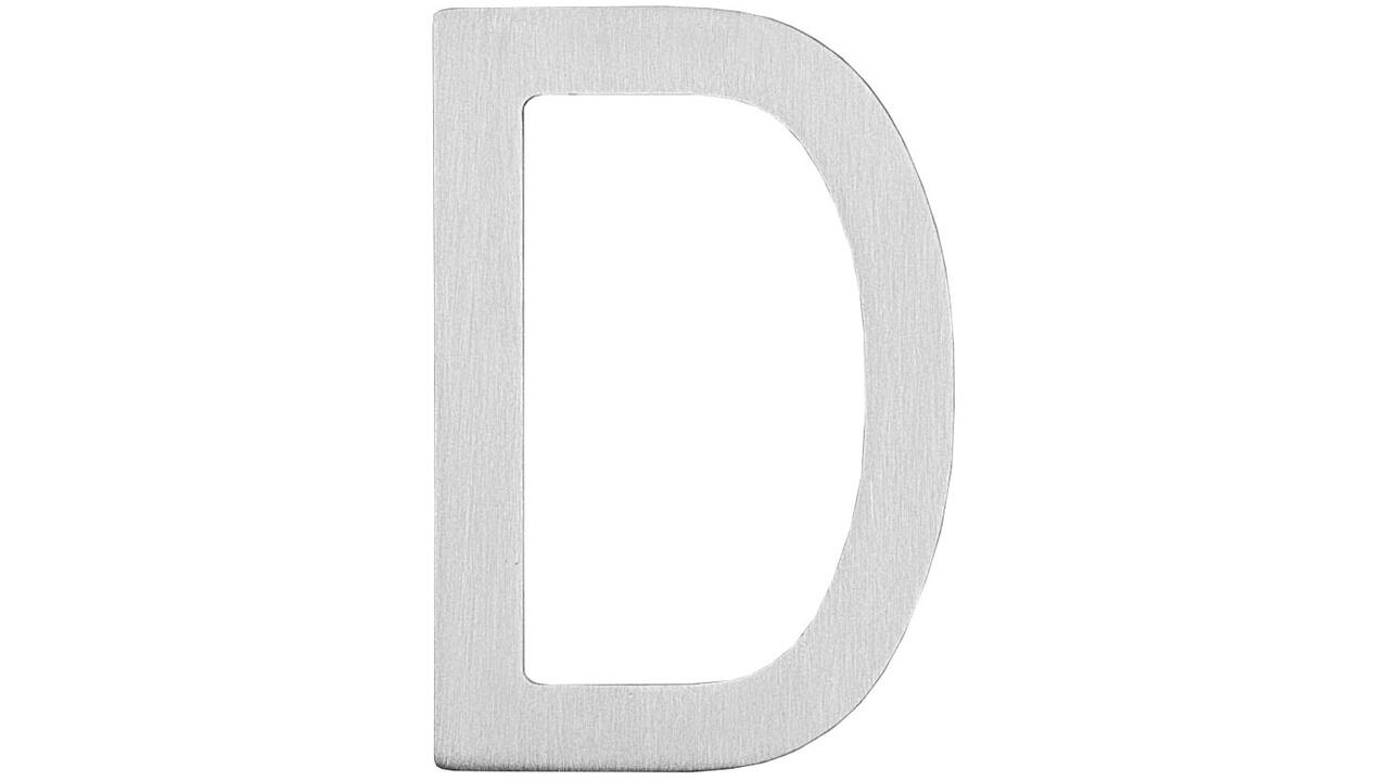Huisletter D 100mm rvs