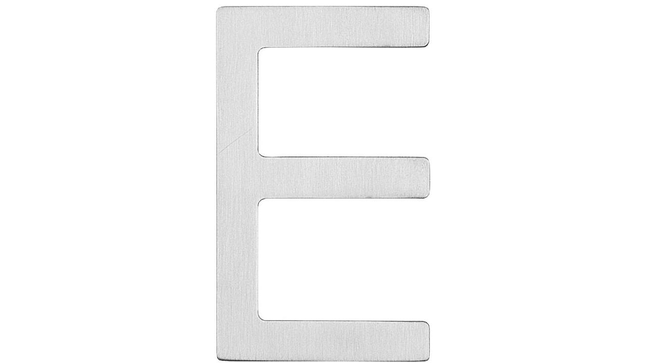Huisletter E 100mm rvs