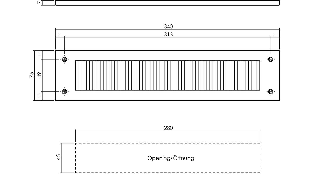 Set voordeurbeslag vierkant 2: voordeurknop, SKG rozetten, deurbel, briefplaat, tochtwering en deurkruk Jura op rozet rvs