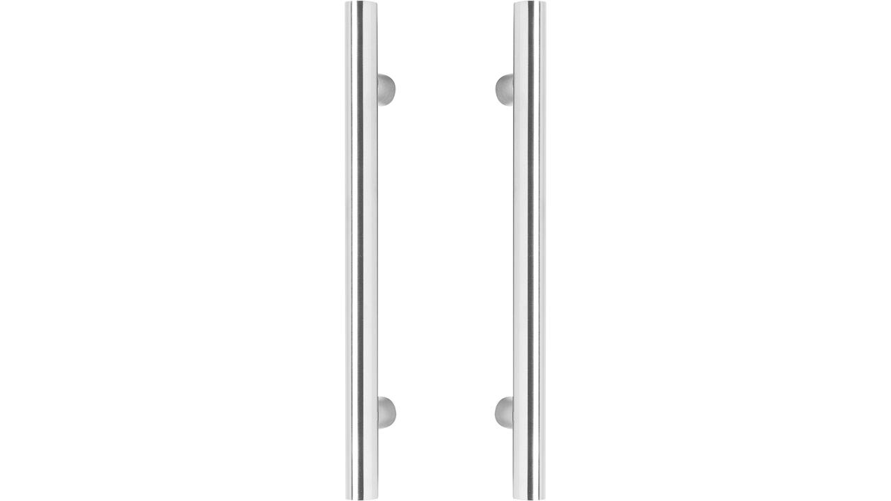 Deurgrepen T-vorm 400x65x20mm hart op hart 300mm rvs