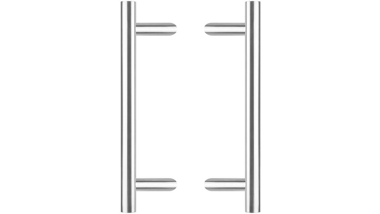 Deurgrepen T-schuin 700x85x25mm hart op hart 500mm rvs