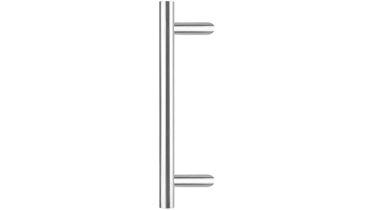 Deurgreep T-schuin 500x90x30mm hart op hart 300mm rvs