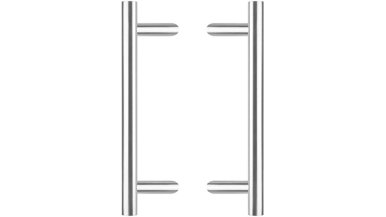 Deurgrepen T-schuin 600x90x30mm hart op hart 400mm rvs