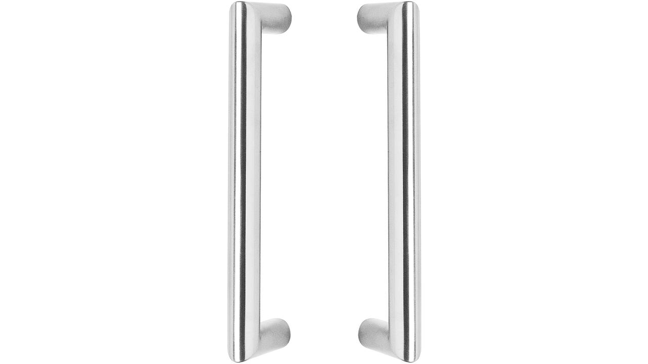 Deurgrepen Hoek 90° 330x80x30mm hart op hart 300mm rvs