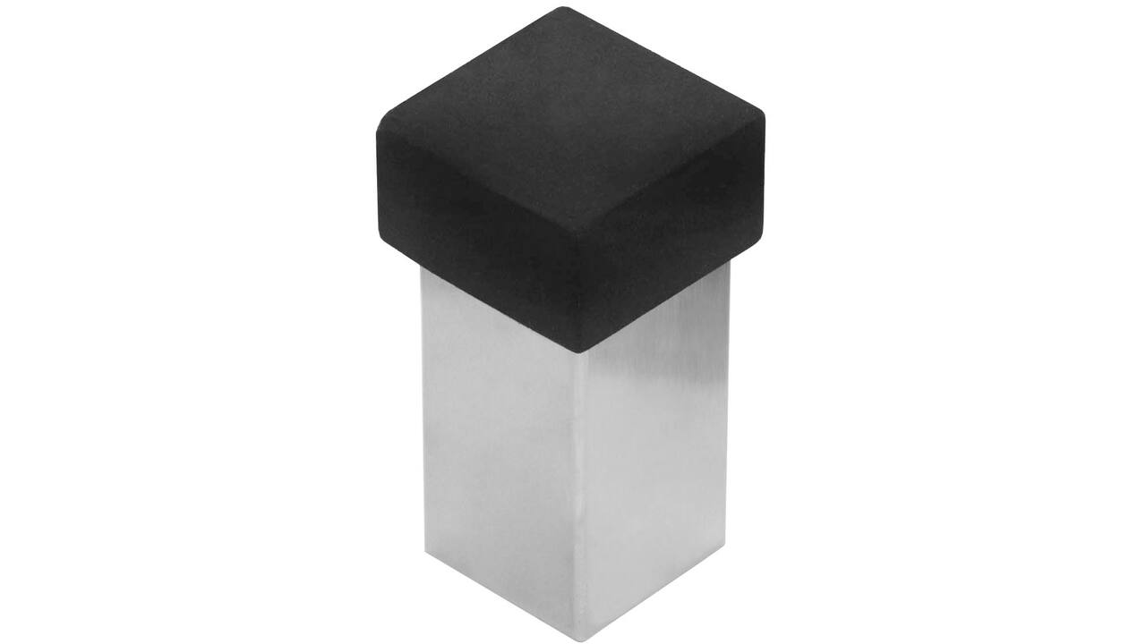 Deurstop vierkant 56x30x30mm universele montage rvs