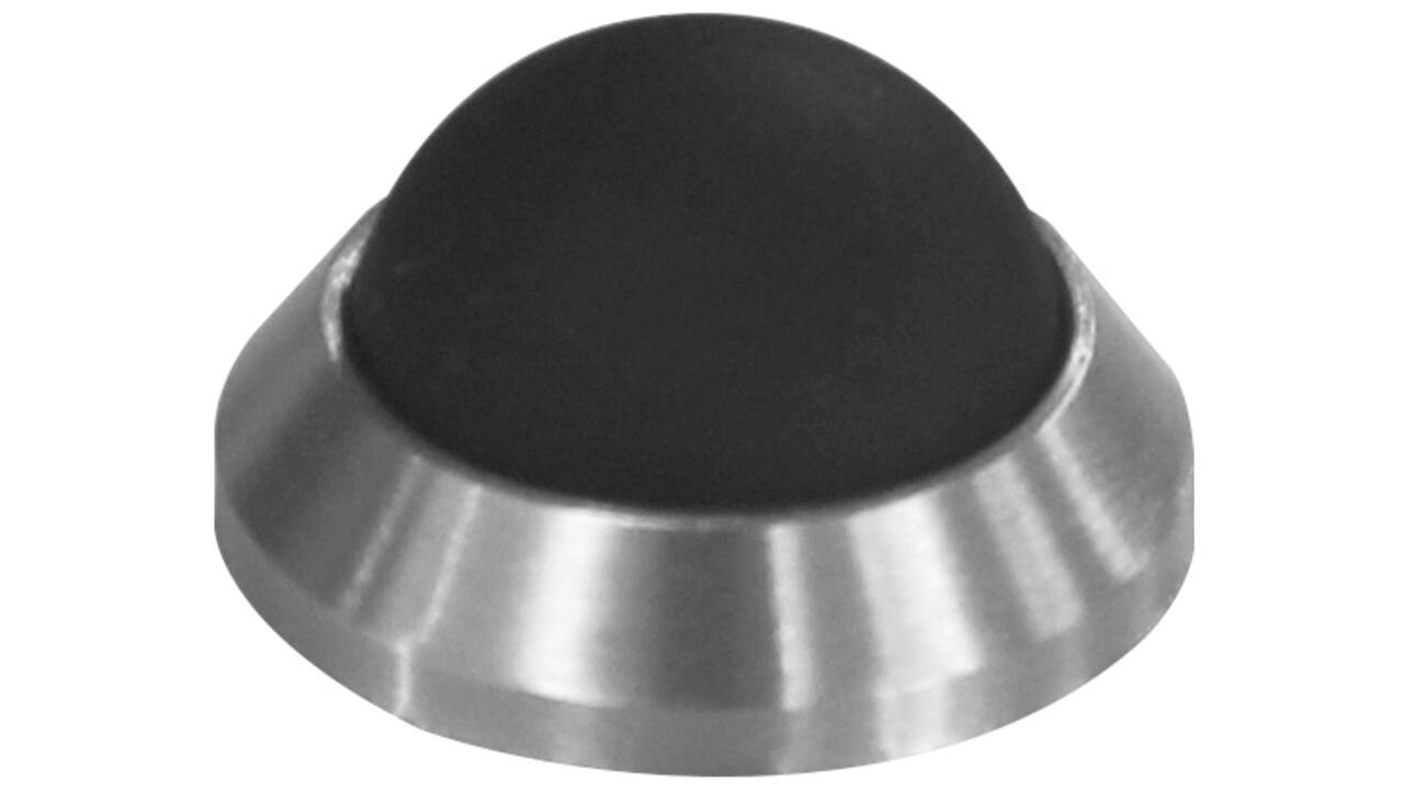 Deurstop bol ø20x10mm wandmontage rvs