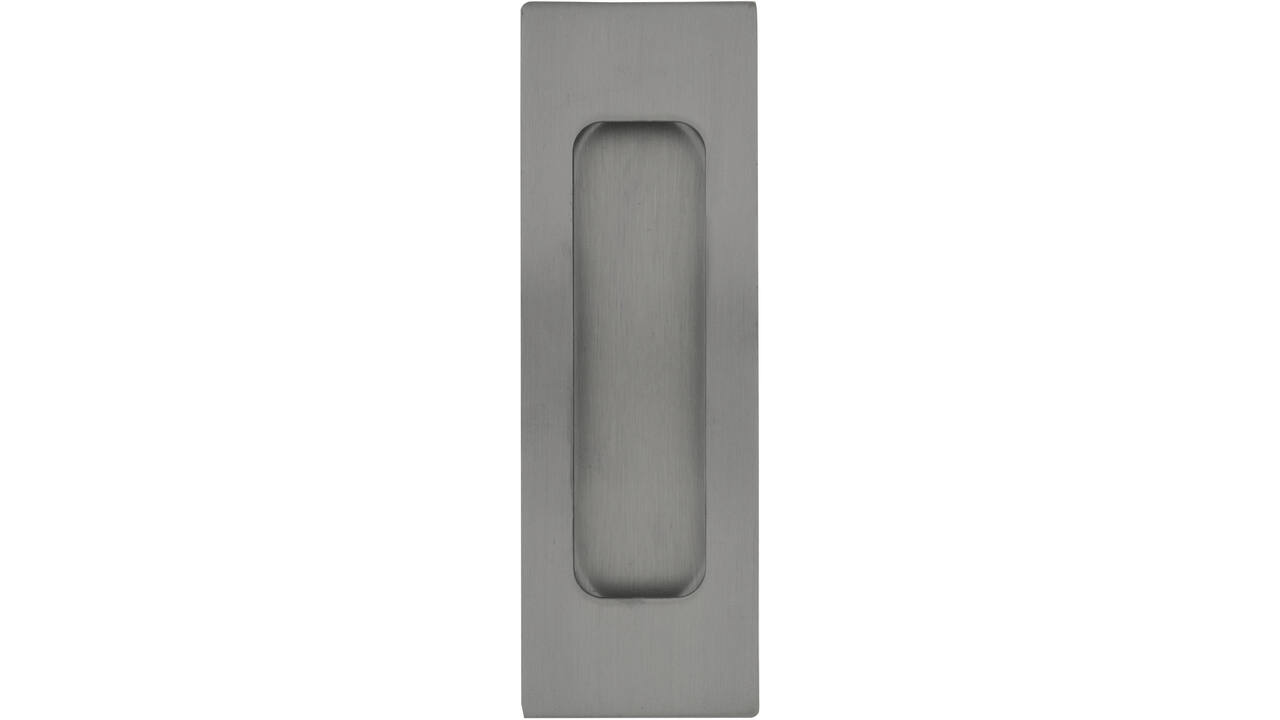 Schuifdeurkom rechthoekig 120x40mm met ovale achterkast, verdekt rvs