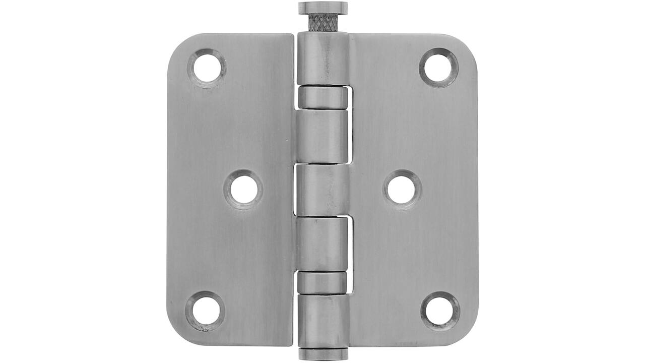Kogellagerscharnier afgerond 3" (76x76x2,5mm) rvs
