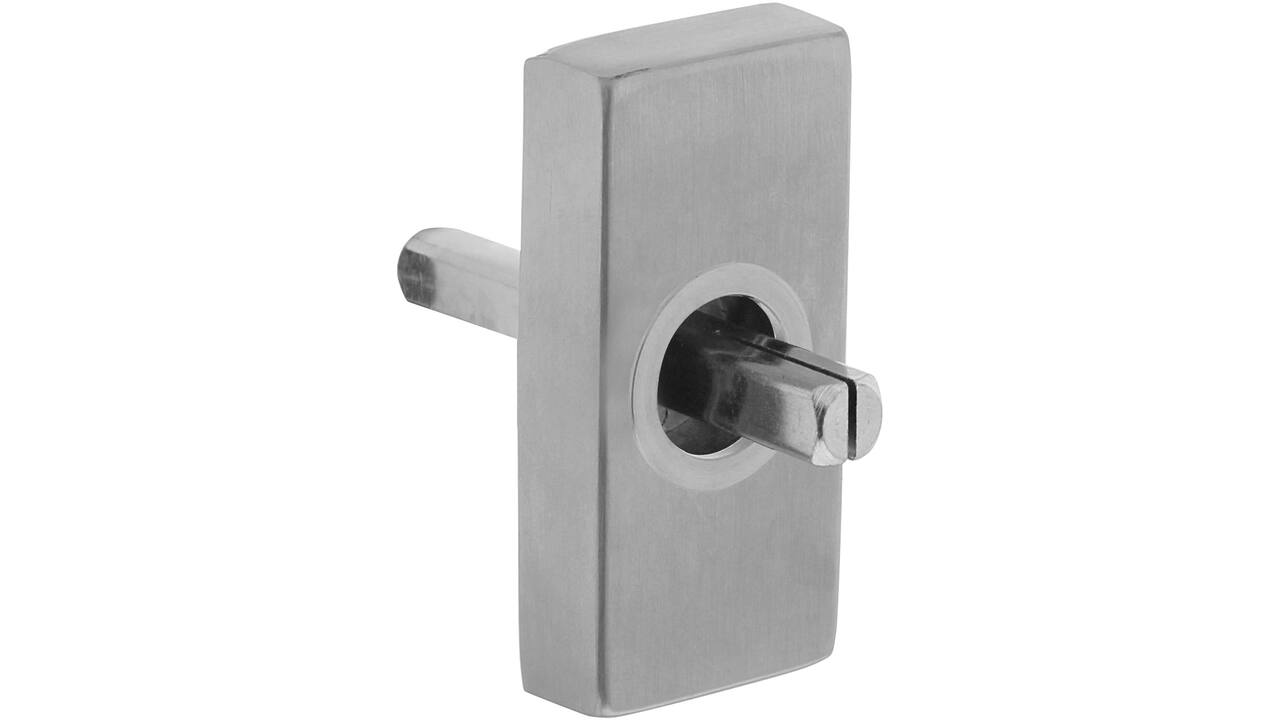 Basisplaat rechthoekig tbv raamkruk hals ø16, insteeklengte stift 7x35mm rvs