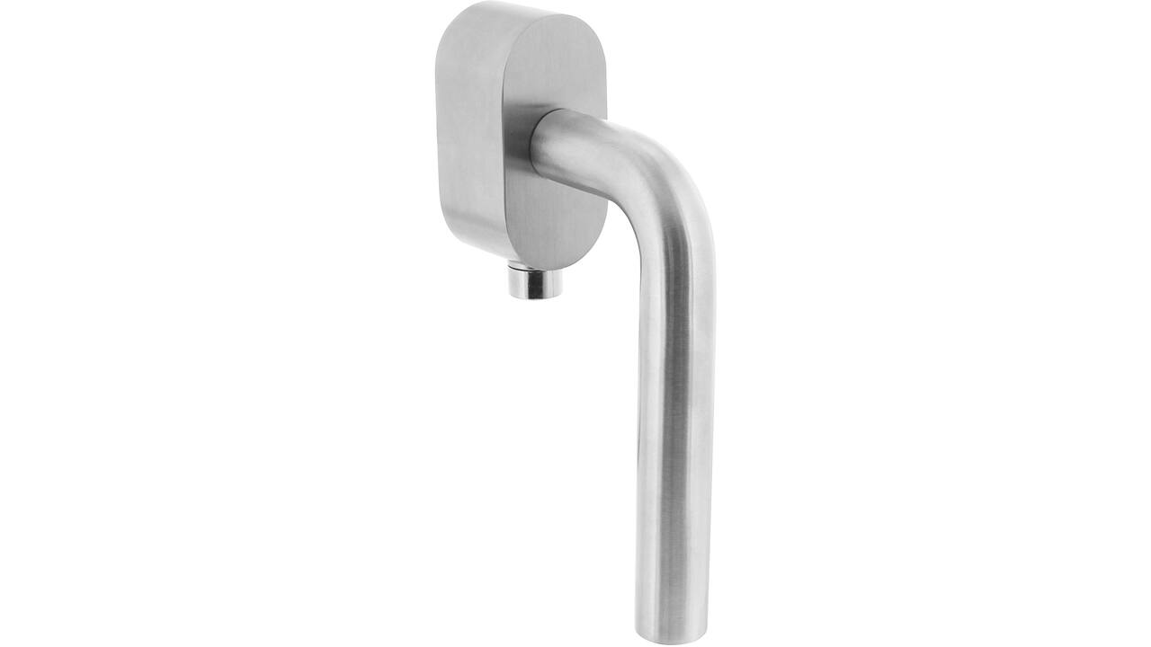 SKG*** afsluitbare raamkruk Recht op ovale behuizing met stift 7x35mm rvs