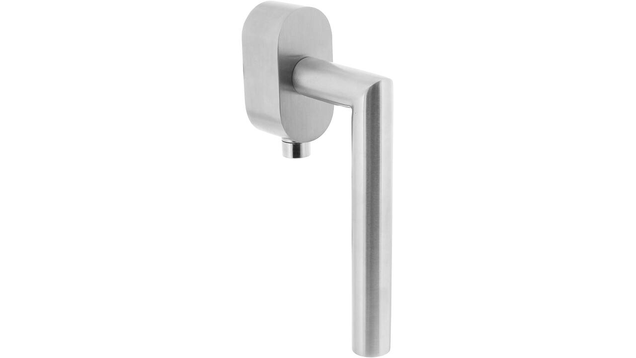 SKG*** afsluitbare raamkruk Hoek 90° op ovale behuizing met stift 7x35mm rvs
