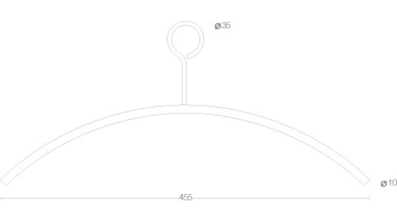 Kledinghanger ø10mm met dicht oog rvs