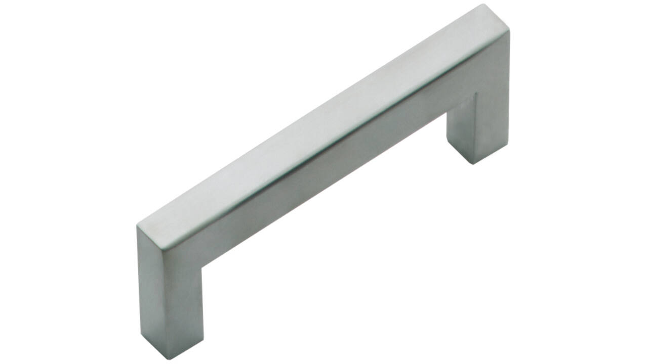Meubelgreep vierkant 12x12 96mm rvs