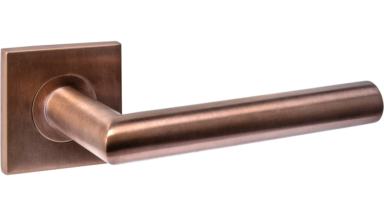 Gatdeel rechts Q 04 op rozet verdekt 53x53x6mm PVD brons