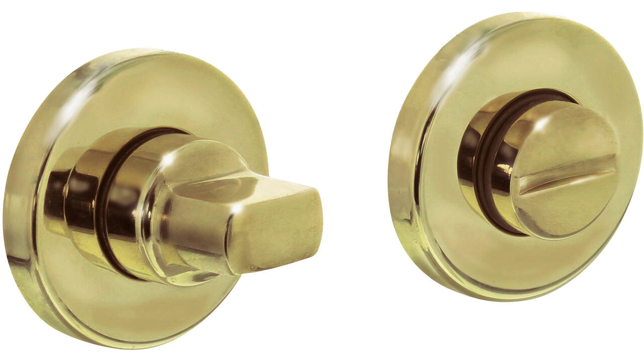WC-sluiting verdekt ø49x7mm met stift 8x8mm PVD messingkleur