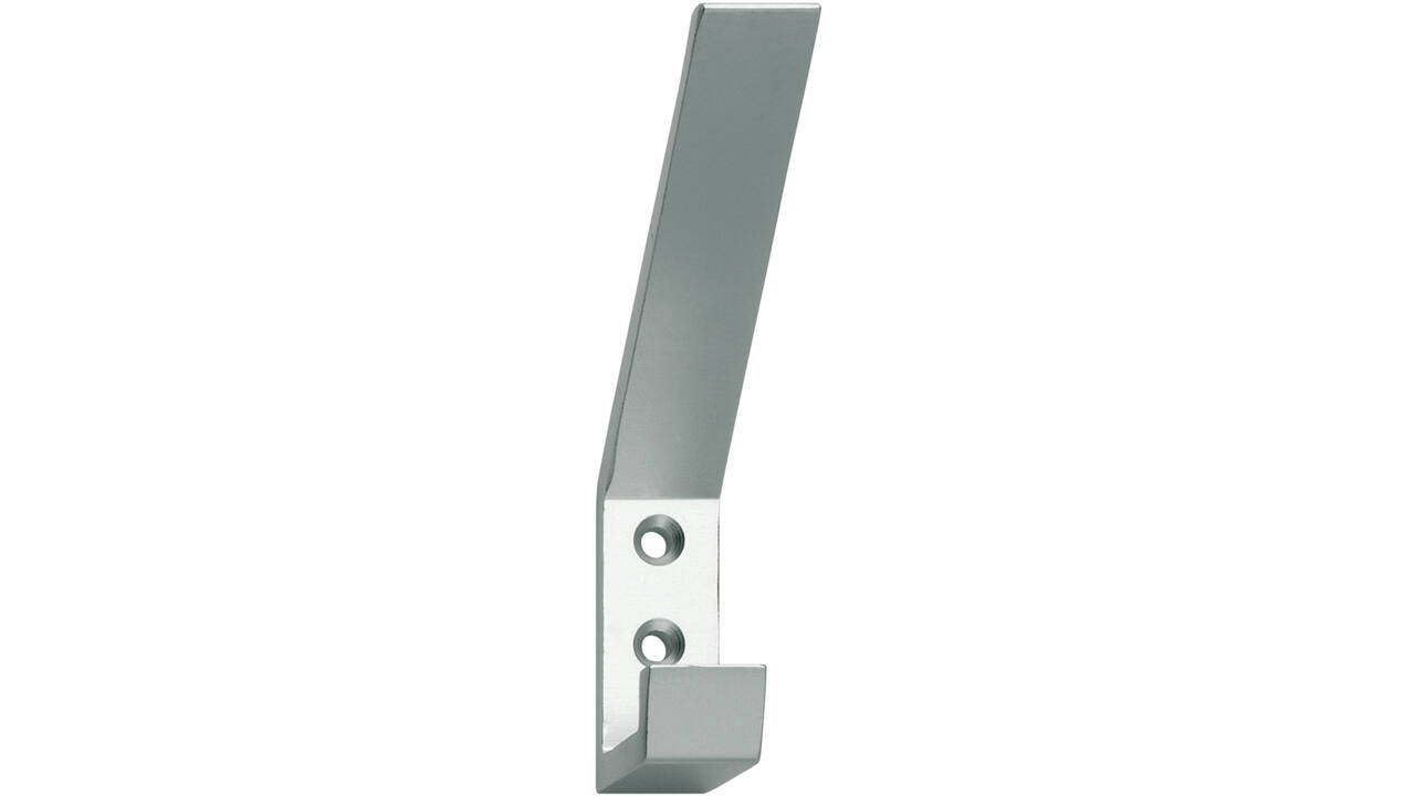 Kapstokhaak met verticale schroefgaten aluminium