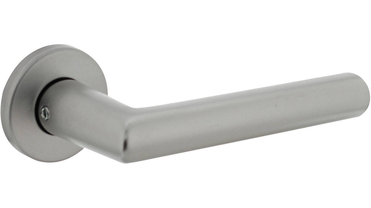 Deurkruk Broome met rozet verdekt ø50x7mm met nokken aluminium F1