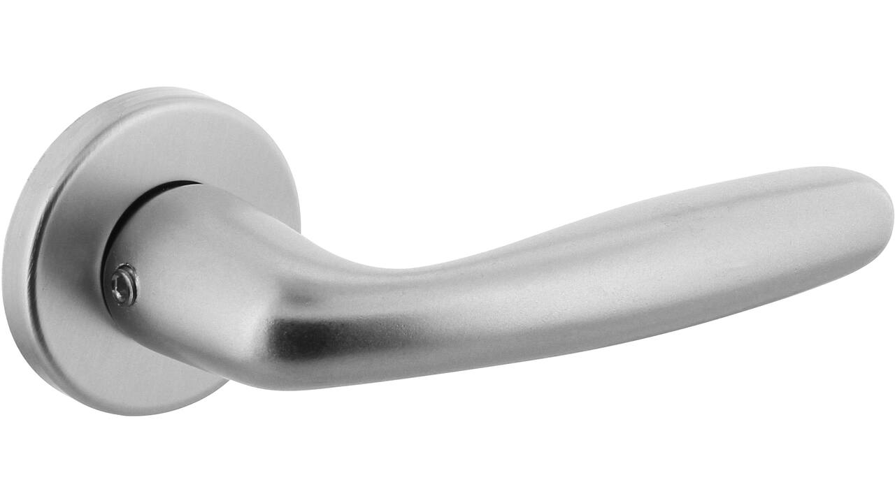 Deurkruk Sigaar met rozet verdekt ø50x7mm met nokken aluminium F1