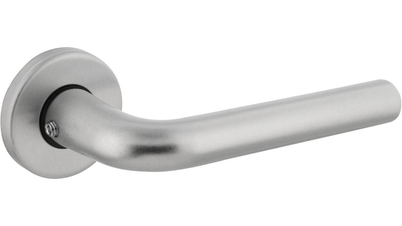 Deurkruk Derby met rozet verdekt ø50x7mm met nokken aluminium F1