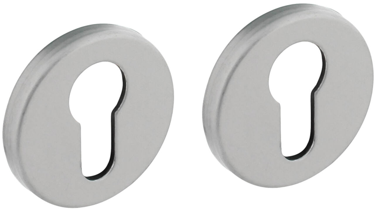 Cilinderrozetten verdekt ø50x7mm met nokken aluminium F1