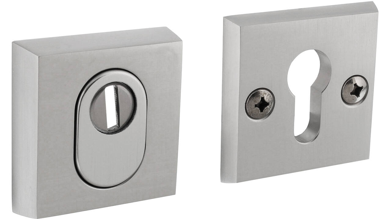 SKG3 veiligheidsrozetten vierkant 60x60x15mm profielcilindergat met kerntrekbeveiliging aluminium F1