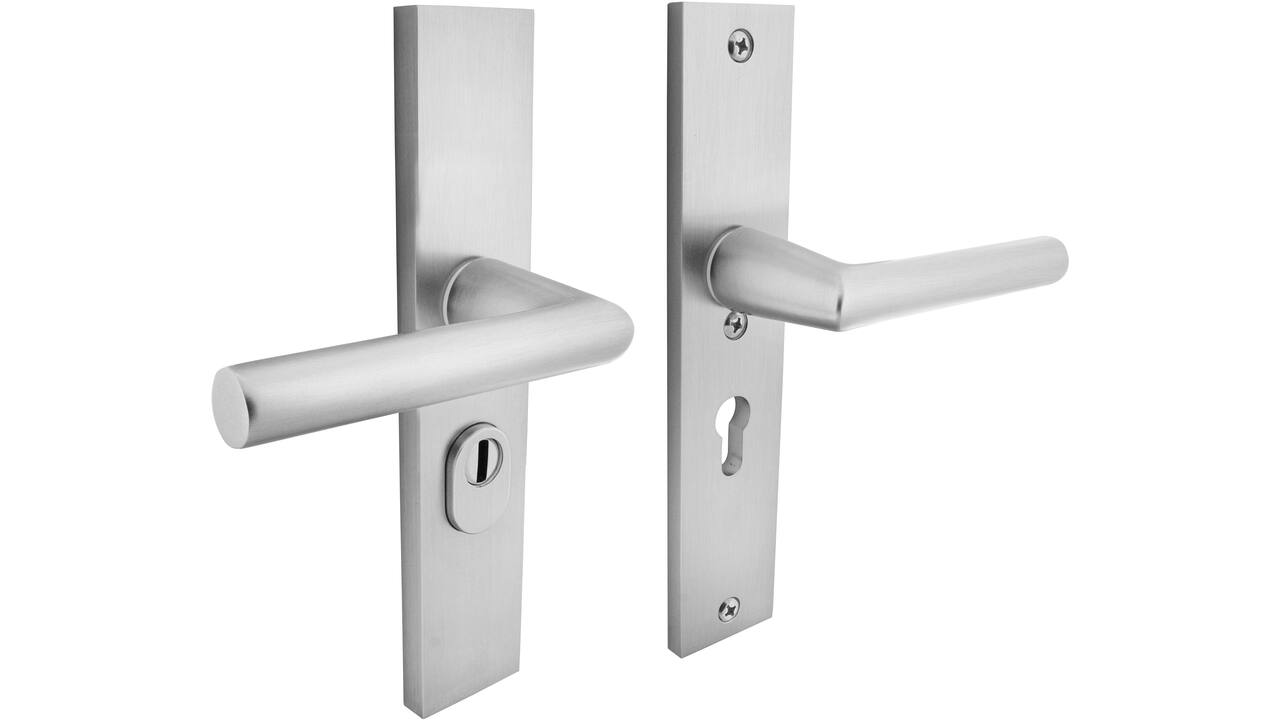 SKG3 veiligheidsbeslag rechthoekig 250x50mm kruk/kruk Jura met veerconstructie profielcilindergat 55mm met kerntrekbeveiliging aluminium F1