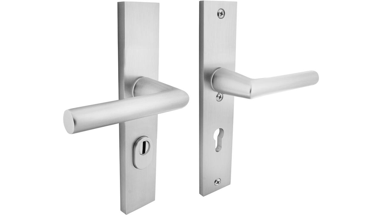 SKG3 veiligheidsbeslag rechthoekig 250x50mm kruk/kruk Jura met veerconstructie profielcilindergat 72mm met kerntrekbeveiliging aluminium F1