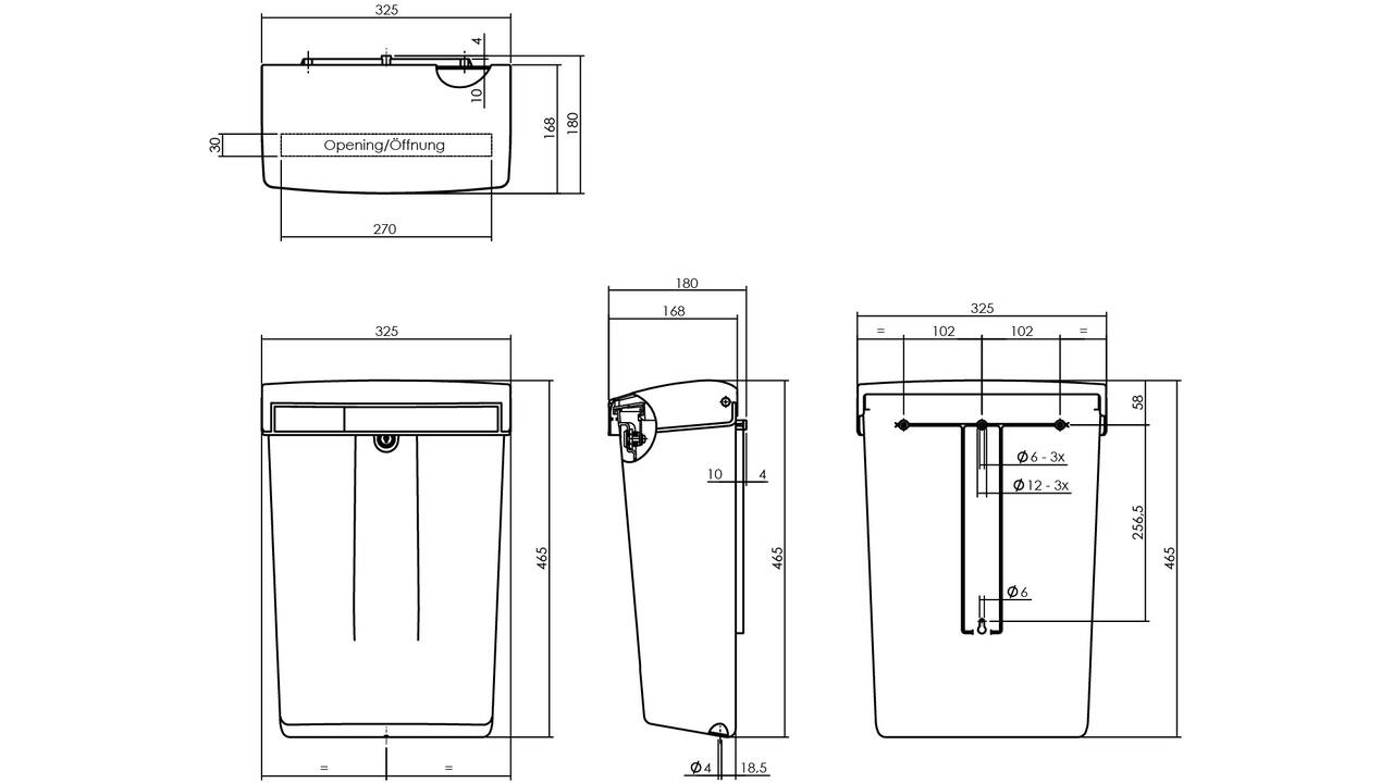 Postkast SUMMUS kunststof met slot (2 sleutels) groen RAL 6009