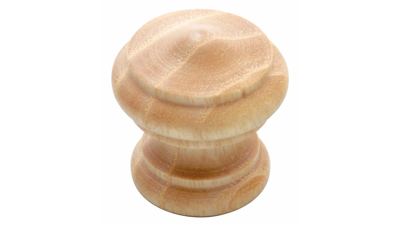 Meubelknop paddenstoel/rand ø25/38mm essenhout