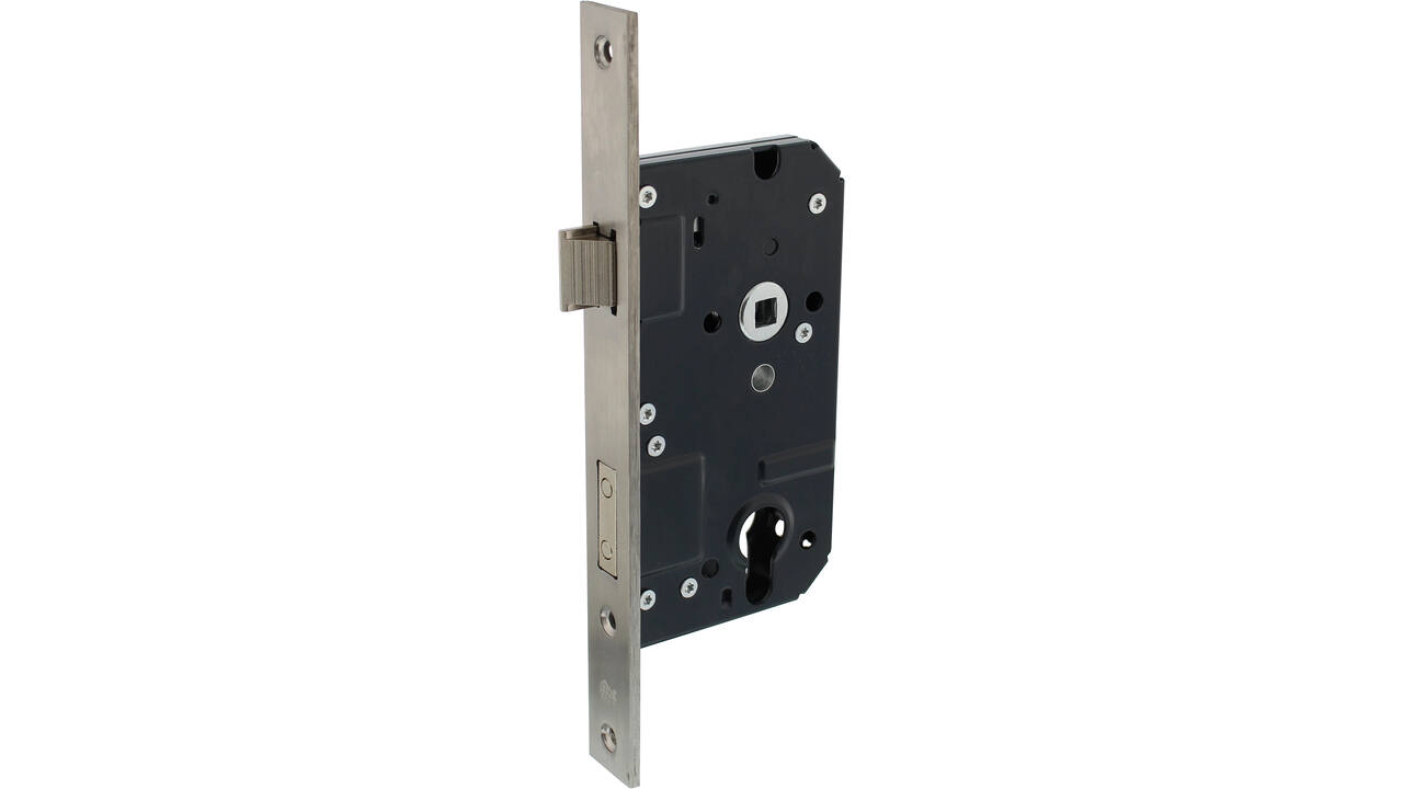 SKG2 veiligheidscilinderslot 72mm, rvs voorplaat rechthoekig 25x238