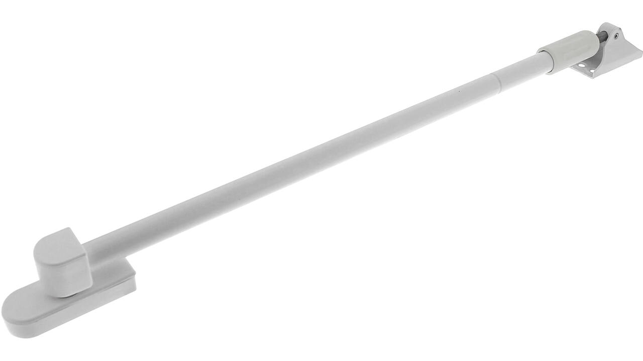 Telescopische uitzetter tbv buitendraaiend raam en deur, extra zwaar 520mm wit
