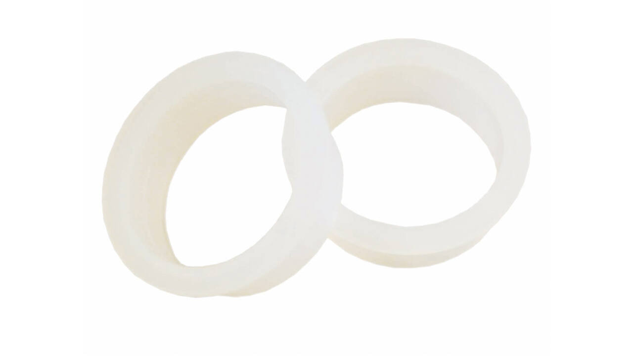 Halsring ø23x1mm reductiemaat ø20mm-18mm nylon wit