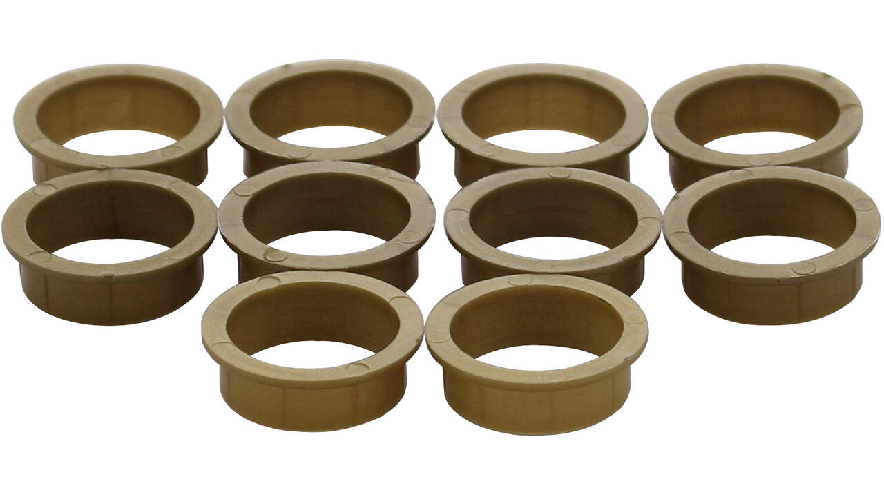Accessoireset D: 10 nylon ringen ø20mm-18mm bruin