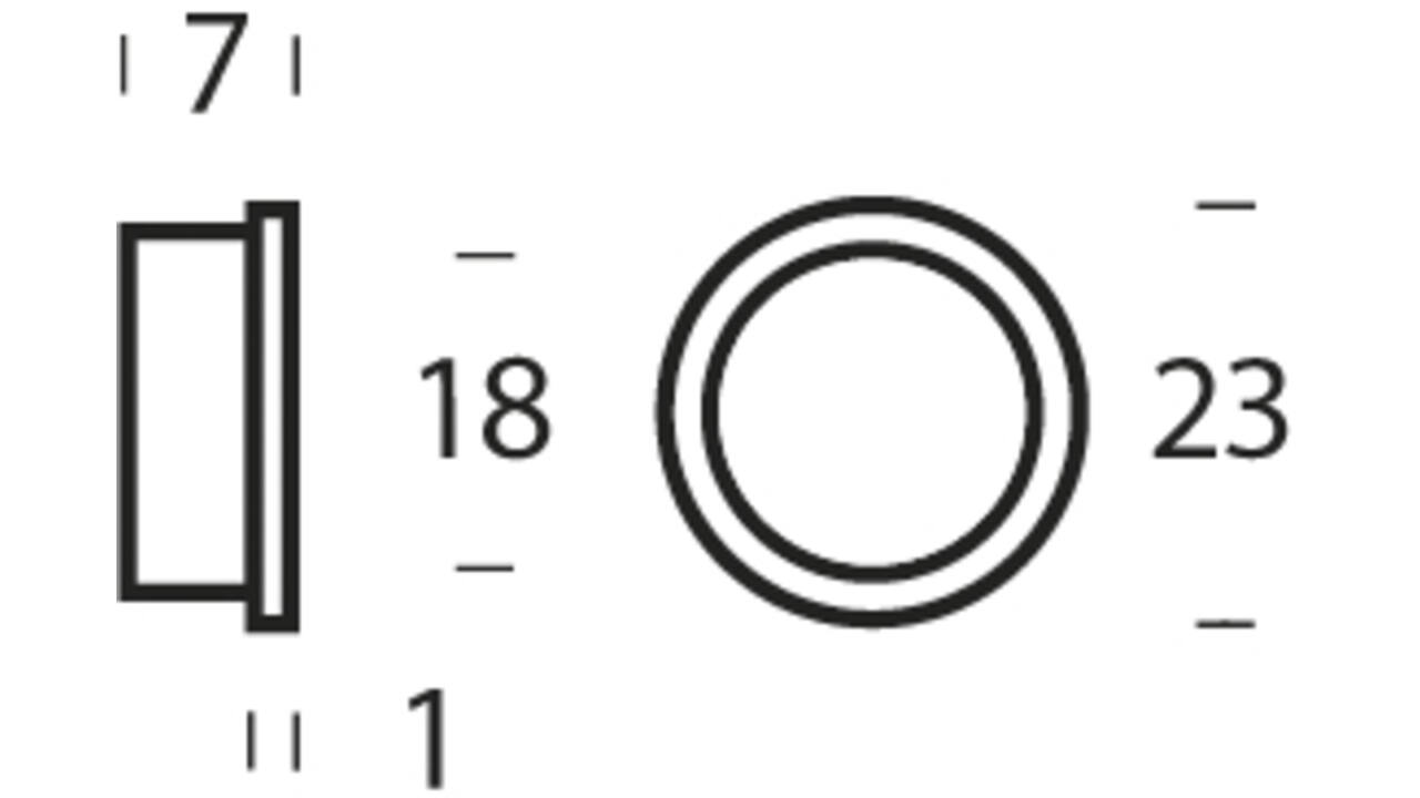 Accessoireset E: 10 nylon ringen ø20mm-18mm zwart