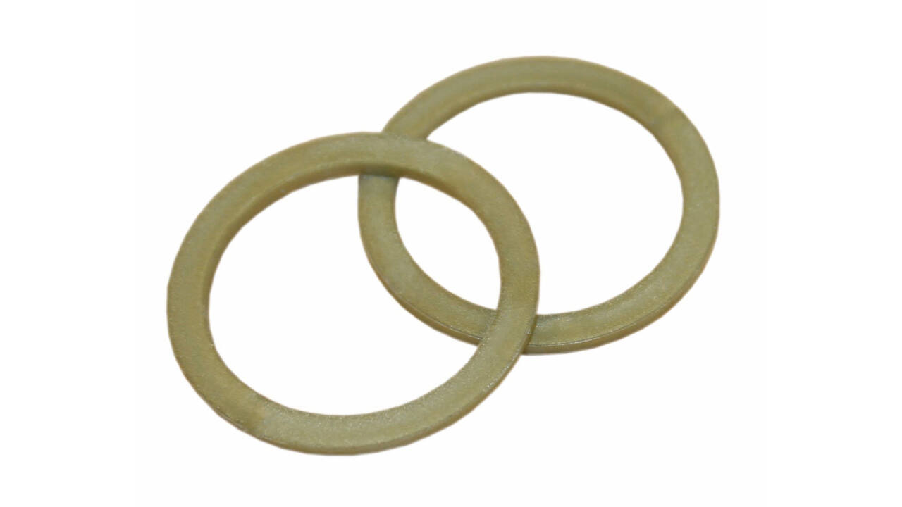 Halsring plat ø22,5x1,3mm binnenmaat ø18mm nylon bruin