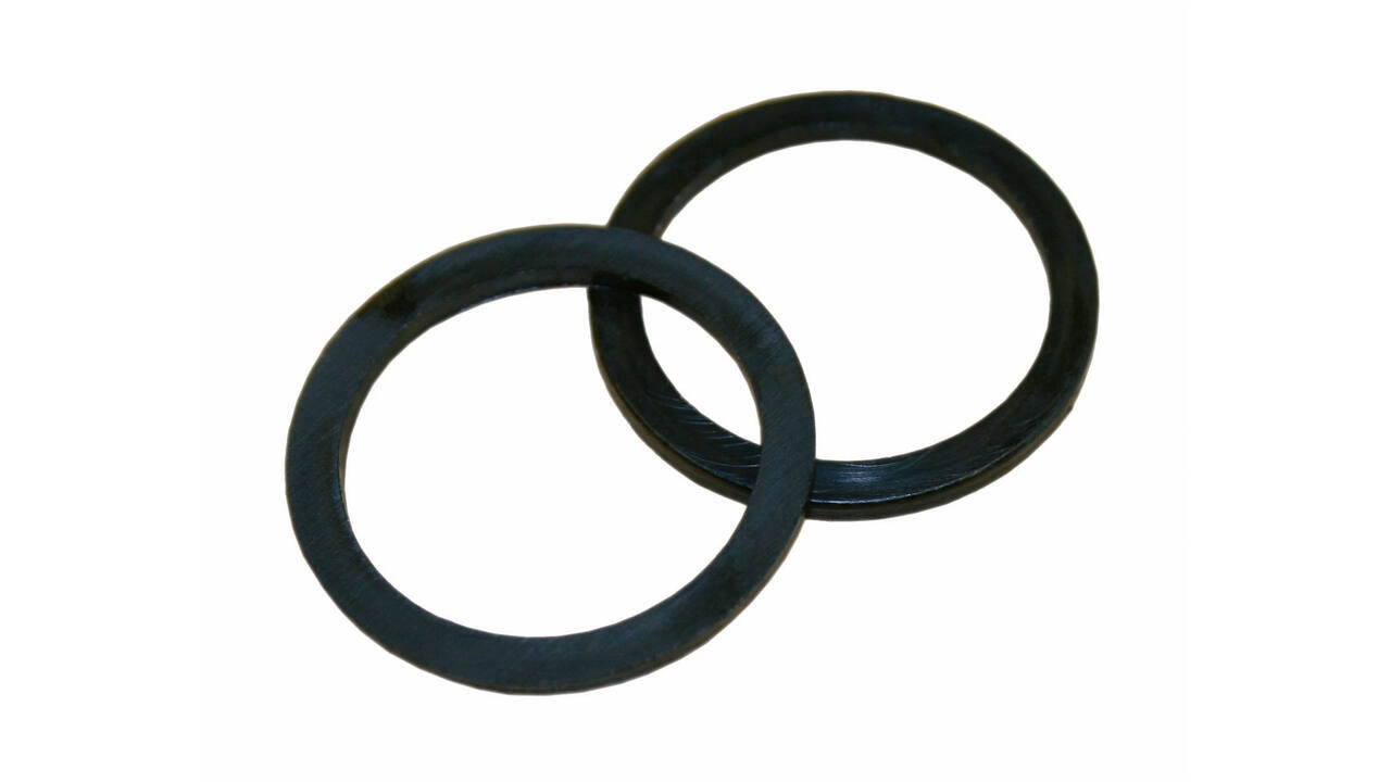 Halsring plat ø20x1mm binnenmaat ø16mm nylon zwart