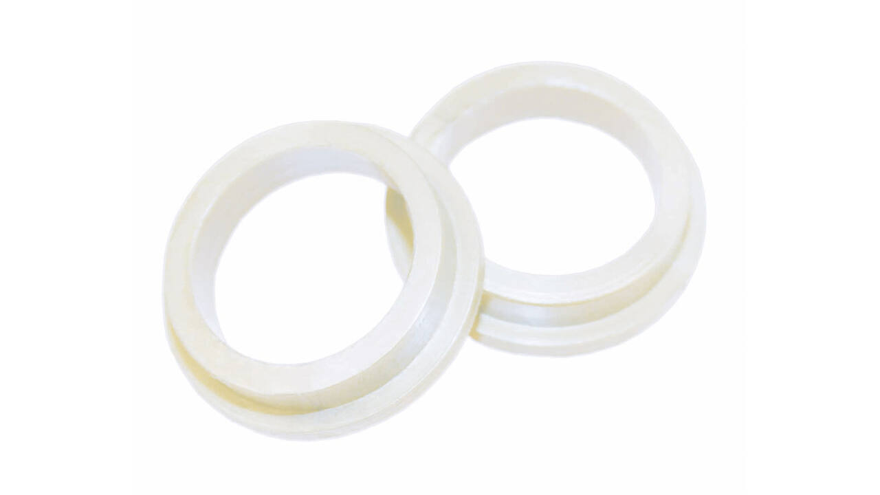 Halsring ø21x1mm reductiemaat ø18mm-16mm nylon wit