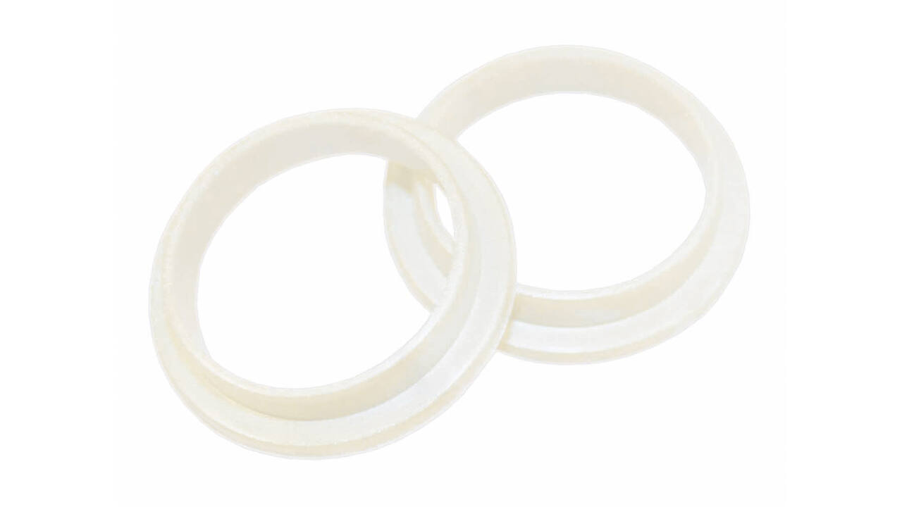 Halsring ø23x1mm reductiemaat ø20mm-16mm nylon wit
