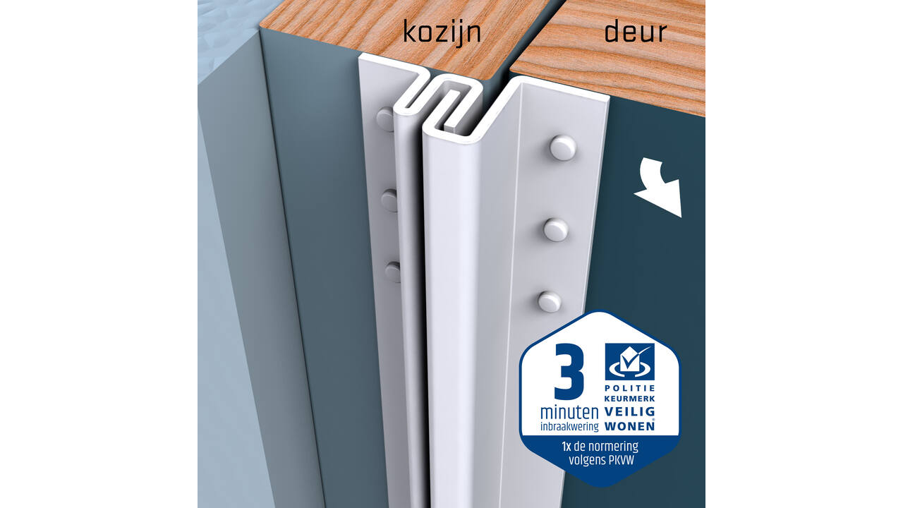 SecuStrip Basic buitendraaiend 4-6mm 2115mm wit