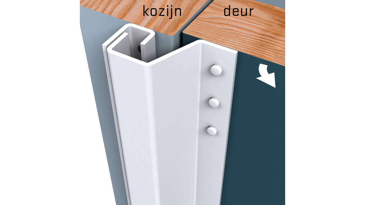 SecuStrip Plus buitendraaiend 0-6mm 2115mm wit