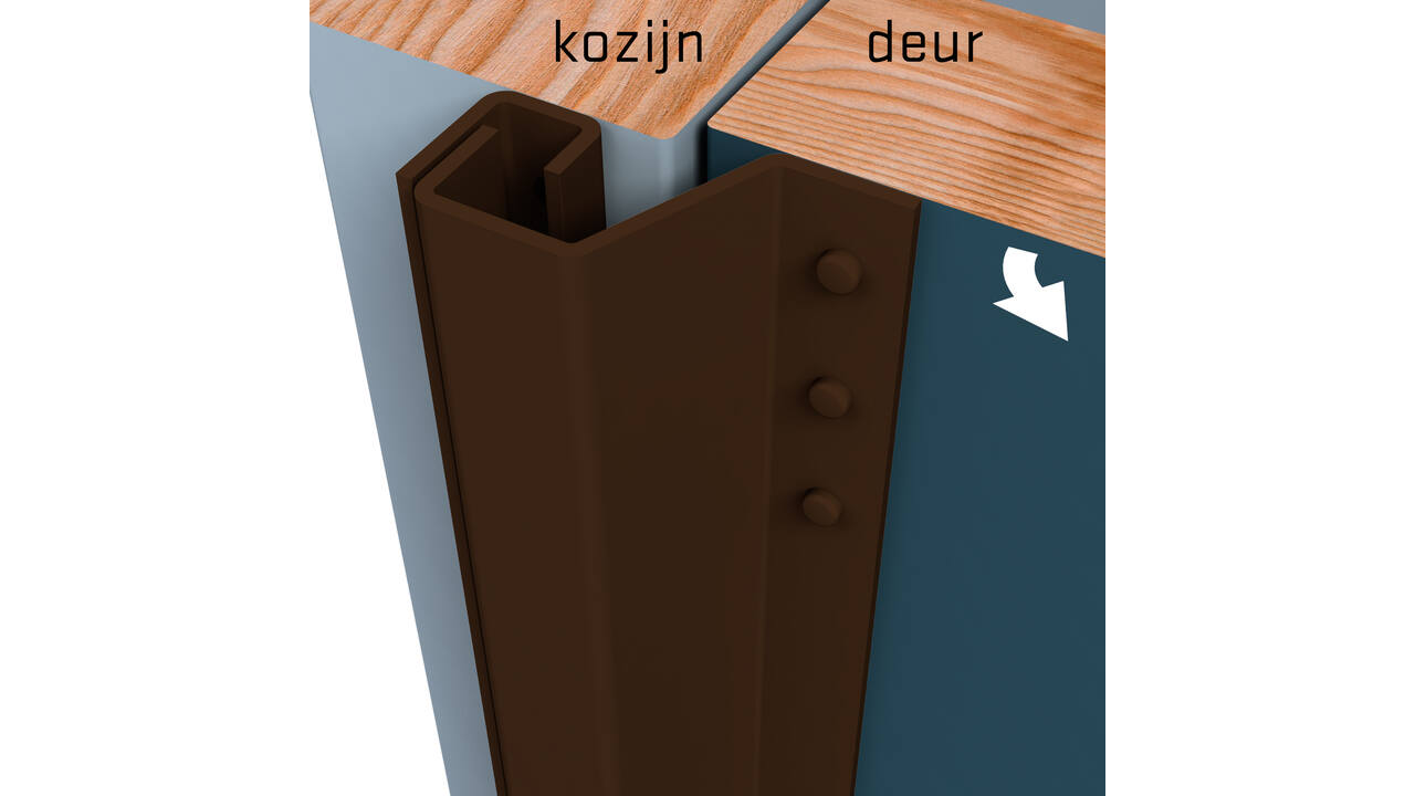 SecuStrip Plus buitendraaiend 0-6mm 2115mm bruin
