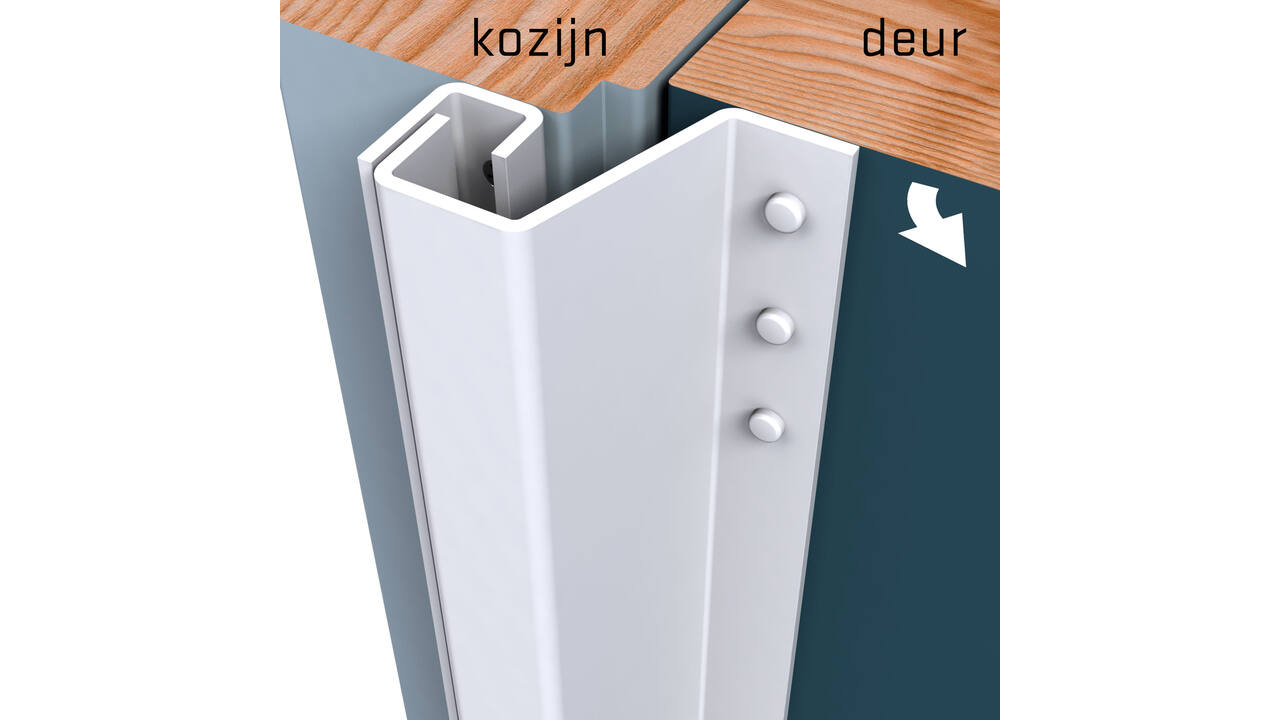 SecuStrip Plus buitendraaiend 7-13mm 2300mm wit